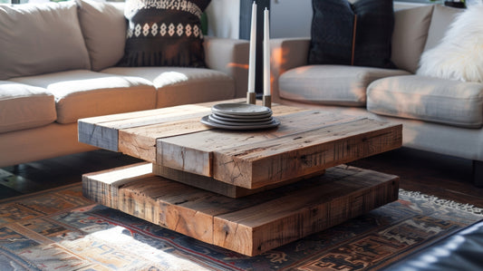 Rustic Oak Square Coffee Table