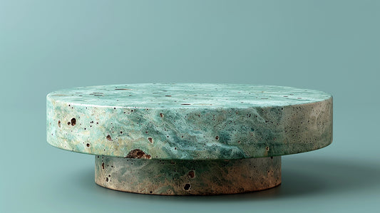 Marble Coffee Table Green Circle